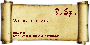 Vasas Szilvia névjegykártya