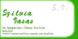 szilvia vasas business card